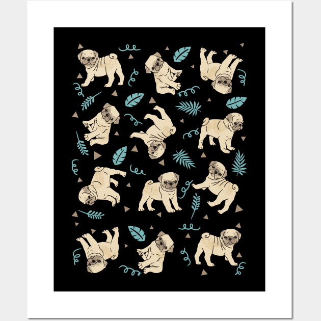 Pug Puppies Wall Art by Wlaurence